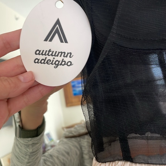 NWT - Autumn Adeigbo | Black and Cream Alicia Dress - Sz. 6 - Picture 11 of 11